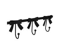 TEHAUX Gancho de Pared de Hierro 3 Ganchos Forma de Lazo Rústico Mantenimiento Fácil y Diseño Decorativo para Toallas y Bolsos, Adecuado para Baño y Cocina