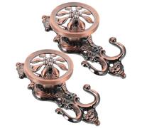 TEHAUX Gancho para Cortinas Vintage de Aleación con Patrón de Girasol Soporte de Pared Multiusos Acabado Liso para Protección de Telas Fácil Instalación con Tornillos para Dormitorio y