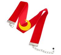 TEHAUX Gargantilla de Luna Creciente Ajustable para Mujer Collar Sencillo de Media Luna Hecho a Mano Cadena Delicada Clavícula Joyería Minimalista Vintage Adecuado para Ocasiones