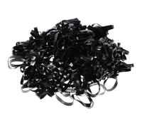 TEHAUX Gomas Elásticas Desechables Pelo Negro Coleteros Resistentes que No se Rompen 500 Hechas de Goma Ideales para Niñas y Mujeres