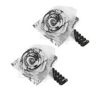 TEHAUX Gomas Pelo de Cable Telefónico 2 Unidades Coleteros Espirales Chinos con Diseño de Trenza Burbuja y Detalles de Mil Caracteres Accesorios Ligeros y Cómodos para Uso Diario y