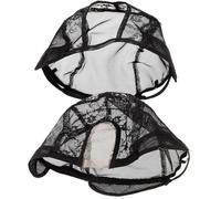 TEHAUX Gorras de Peluca de Encaje en Forma de U, 2 Piezas de Malla Ligera y Elástica para Mujer, Ideales para Mantenimiento y Creación de Pelucas en Salones y Hogar