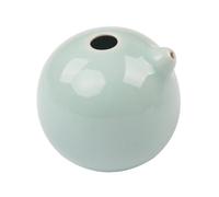 TEHAUX Gotero de Agua para Caligrafía de Cerámica Esmaltada Azul Recipiente Redondo Liso para Tinta y Pintura Tradicional China Accesorio para Estudio Artístico y Práctica de