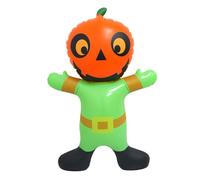 TEHAUX Halloween Inflatable Pumpkin Man Decoration PVC Blow Up Spooky Figure For Indoor Outdoor Garden Patio Party