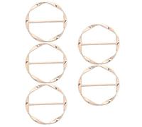 TEHAUX Hebillas de Metal para Nudo de Esquina de Ropa Clips Circulares de Hierro Resistentes 5 Unidades Bolsa Transparente Broches Ajustadores para Bufandas Camisas y Camisetas Uso