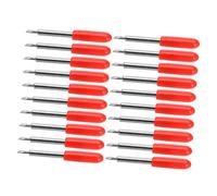 TEHAUX Herramienta Manual de Acero Tungsteno 50 Cuchillas de Repuesto Ángulo de 45° y Cubierta de Goma para Cortadores de Vinilo para Lettering y Cinta Adhesiva