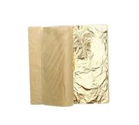 TEHAUX Hojas de Pan de Oro en Plástico y Jarrones Imitación Dorado de Cobre 100 para Manualidades y Scrapbooking Adecuado para Artes y Decoración