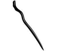 TEHAUX Horquilla Cabello Vintage de Madera Negra de 18 Cm, Palillos para Moños Estilo Antiguo Chino Hanfu, Accesorios Ligeros para Mujer, Ideales para Peinados y Eventos