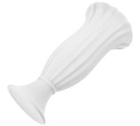 TEHAUX Jarrón Conmemorativo De Cerámica Gris Blanco, Soporte Estable para Flores En Tumbas, Maceta Grande para Cementerio, Decoración Funeraria y Exterior, Accesorio para Monumentos y Jardines