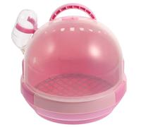 TEHAUX Jaula Portátil para Pájaros con Ventilación Jaula de Mano para Loros y Agapornis Resistente y Fácil de Limpiar Transporte Cómodo para Mascotas Pequeñas de Rosa y Base Galvanizada