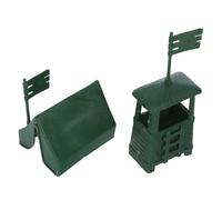 TEHAUX Juego De 10 Realistic DIY Architecture Accessories For Camping Playsets For Table Scenery and Landscape Decorations