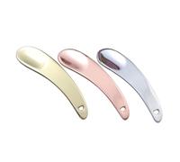 TEHAUX Juego de 3 Cucharas Cosméticas de Aleación de Zinc para Crema de Ojos y Mascarilla Facial Cucharas Metálicas Pequeñas Colores Oro Plata y Rosa para Aplicación Precisa y