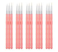 TEHAUX Juego de 30 Pinceles para Manicura Bolígrafo para Decoración de Uñas Pinceles Delineadores de Punta Fina 7/9/11 MM Herramientas para Diseño de Uñas Salón Profesional