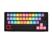 TEHAUX Juego de 37 Teclas OEM para Teclado Mecánico Abs Resistente Coloridas Estilo Arcoíris Altura Cruz Cherry Kit DIY para Teclado Gamer y Accesorio de Repuesto Español
