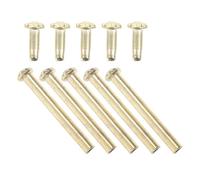 TEHAUX Juego de 5 Remaches y Tuercas de Metal Dorado para Reparar Abanicos Plegables, Clavos de Eje de 3 Mm X 25 Mm para Accesorios de Ventiladores Manuales, Kit Profesional de Piezas