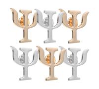 TEHAUX Juego de 6 Broches de Aleación Símbolo Psi para Psicólogos y Psiquiatras 3 Dorados y 3 Plateados Pins de Solapa Decorativos para Trajes Mochilas y Uso Profesional