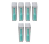 TEHAUX Juego de 6 Piezas de Ventosas de Succión para Lentes de Contacto Rígidos con Botella Transparente, Herramienta Portátil de Silicona Verde para Insertar y Retirar Lentes