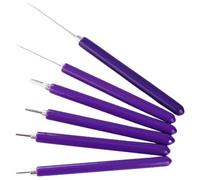 TEHAUX Juego de Bolígrafos para Filigrana de Papel 6 Piezas Herramienta de Quilling Aguja de Acero Inoxidable Color Púrpura Kit para Manualidades y Bricolaje de Papel Adecuado para