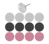 TEHAUX Juego de Discos de Lija para Uñas y Pies 25 MM 60 Piezas Broca Metálica Grano 80/150/240 Papel de Lija Redondo Reemplazable para Manicura Pedicura y Eliminación de Piel Muerta