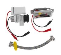 TEHAUX Juego de válvula de descarga de orinal inteligente, sensor de acero inoxidable, válvula solenoide controlada para inodoro sin contacto, limpieza automática, diseño montado en la pared