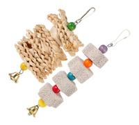 TEHAUX Juguete Masticable para Pájaros 2 Piezas, Bloques de Piedra para Loros y Cacatúas, Suplemento de Calcio, Colores Aleatorios, Alivio de Estrés para Mascotas Color Aleatorio