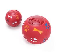 TEHAUX Juguete para Perros Bola de Alimentación con Fuga Educativo y Duradero Material Seguro sin Olor Grande Rojo Entrenamiento Interactivo para Mascotas Medianas y Grandes