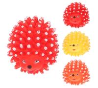 TEHAUX Juguetes Interactivos para Gatos 4 Piezas Sonido en Forma de Erizo, Resistentes a Mordeduras, de Caucho Seguro, para Juego Interior y Masticar Estimulante Color Color Aleatorio