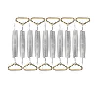 TEHAUX Kit de 10 resortes Profesionales de extensión y Ganchos Dobles 5,5" con Hebillas Triangulares para trampolín, Adecuado para Uso en casa y Actividades Deportivas Color Aleatorio