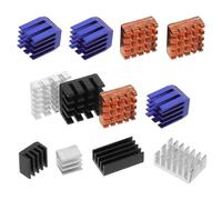 TEHAUX Kit de 12 Disipadores de Calor y Pasta Térmica Adhesiva Pasivos con Materiales Combinados con Alta Conductividad Térmica para Montaje en Placa de Desarrollo 3b