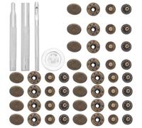 TEHAUX Kit de Botones de Presión Herramientas para Reparación de Ropa Bolsos y Bricolaje Cuero Completo para Proyectos Creativos al Aire