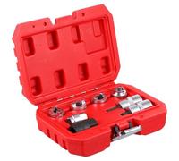 TEHAUX Kit de Herramientas Manuales para Amortiguadores de Coche 8 Piezas, Casquillos para Tuercas de Puntal, Acero Resistente, Diseño Compacto para Taller y Reparación Automotriz