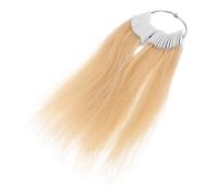 TEHAUX Kit de Prueba de Hebras de Cabello Humano Amarillo con 30 Piezas para Peluquería, Herramienta de Formación para Practicar Técnicas y Mejorar Habilidades en Estilismo