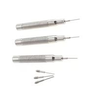 TEHAUX Kit de Reparación de Relojes y Abrir la Parte Trasera Agujas de Punzonado de Acero Inoxidable Plata, Herramienta Manual para Ajustar Correas en Reparación de Relojes