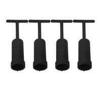 TEHAUX Llave de Tubo de Plástico Negra para Bombillas G9, Juego de 4 Piezas, Herramienta para Quitar Anillos de Portalámparas, Casquillo Adaptador para Lámparas, Uso Doméstico