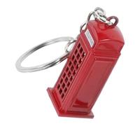 TEHAUX Llavero Colgante de Cabina Telefónica de Londres, Hecho de Aleación de Zinc Duradera, Accesorio para Llaves y Colgante de Mochila en Uso Diario