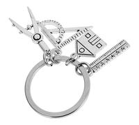 TEHAUX Llavero Creativo Metálico Colgante de Regla para Arquitecto E Ingeniero Diseño Compacto y Ligero Resistente Corrosión Accesorio Decorativo para Bolso y Cartera Obsequio