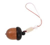 TEHAUX Llavero de Madera con Colgante de Bellota Accesorio Navideño para Teléfono y Bolso Decoración Artesanal Detallada Regalo para Navidad y Uso Diario