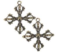 TEHAUX Llavero Forma de Mortero Religioso de Latón Envejecido Juego de 2 Piezas Colgante Artesanal para Llavero y Adorno Espiritual Adecuado para Uso Religioso y Decoración Personal