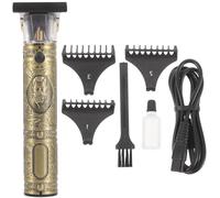 TEHAUX Maquinilla de Cortar el Pelo Profesional Motor Potente y Carga USB, Diseño Retro de Cabeza de Buda, Incluye 4 Peines para Peluquería en Salón de Cabello