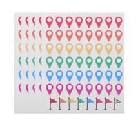 TEHAUX Marcadores Adhesivos para Mapas 280 Pegatinas Autoadhesivas en Colores Variados para Atlas y Actividades Educativas