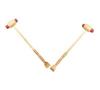 TEHAUX Martillo de Masaje de Madera para Hombro y Espalda Superficie Lisa, No Raya la Piel, Adecuado para Calentamientos y Oficina, Paquete de 2 Piezas