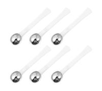 TEHAUX Masajeador de Crema para Ojos de Metal 6 Piezas Varillas Compactas Portátiles para Masaje Facial y Reducción de Problemas Cutáneos en Maquillaje