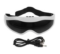 TEHAUX Masajeador Eléctrico de Ojos Portátil Negro Carga USB Dispositivo de Masaje Ocular Multifrecuencia Ergonómico Protector Ocular Electrónico para Aliviar Fatiga y Cuidado