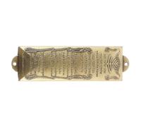 TEHAUX Mezuzah Metálica Retro con Escritura Hebrea y Inglesa Decoración Religiosa Compacta y Ligera para Hogar y Oficina Artesanía Metálica Segura y Elegante