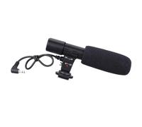 TEHAUX Micrófono para Cámara Réflex Digital Profesional, Portátil Mano, Alta Sensibilidad y Amplio Rango, Uso para Entrevistas, Grabación De Video, Compatible DSLR, Teléfonos y Tabletas, Color Negro