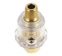TEHAUX Mini Engrasador Automático que Prolonga la Vida Útil de 1/4 de Pulgada Lubricador de Latón y Plástico Dorado para Herramientas Neumáticas