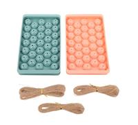 TEHAUX Molde de Jabón de Silicona con 33 Cavidades, Forma de Uva, con 60m de Cuerda de Yute, para Manualidades y Actividades Padres E Hijos, Apto para Principiantes