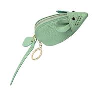 TEHAUX Monedero Compacto en Diseño Mujer de Ratón Pequeño Cuero y Verde, Práctico Adorable para Almacenar Llaves y Dinero Estilo Color Aleatorio
