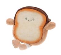 TEHAUX Monedero para Mujer con Forma de Pan Tostado, Bolsa de Monedas de Dibujos Animados, Tela sin Tejido Resistente y Cadena Colgante, Adecuado para Estudiantes y Jóvenes
