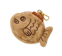 TEHAUX Monedero Pequeño de Felpa Forma de Pez Taiyaki Cartera Portátil Ligera para Monedas Bolsa Pequeña Cierre Mágico Adecuado para Uso Diario y Obsequio